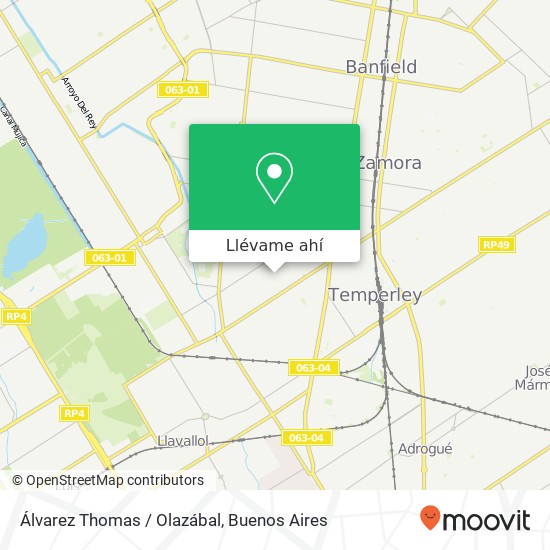 Mapa de Álvarez Thomas / Olazábal