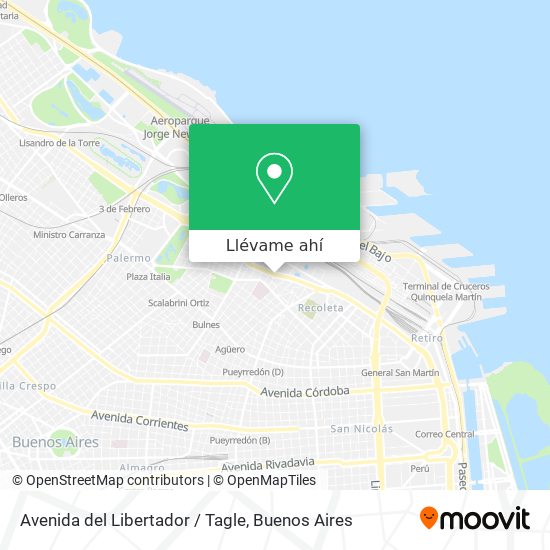 Mapa de Avenida del Libertador / Tagle