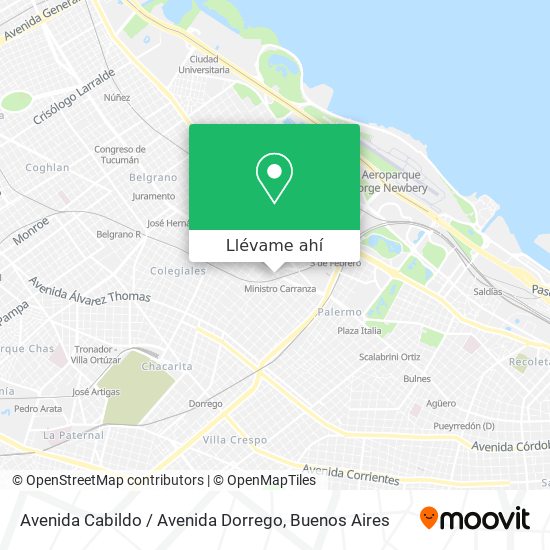 Mapa de Avenida Cabildo / Avenida Dorrego