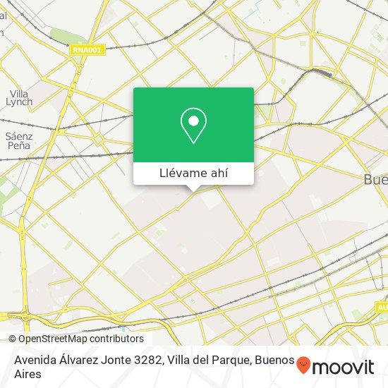 Mapa de Avenida Álvarez Jonte 3282, Villa del Parque