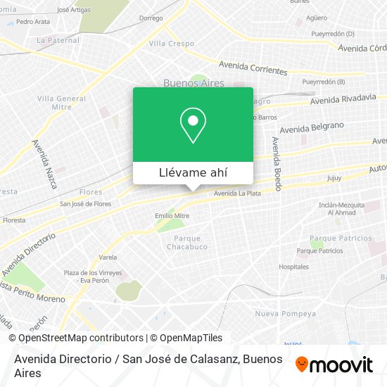 Mapa de Avenida Directorio / San José de Calasanz