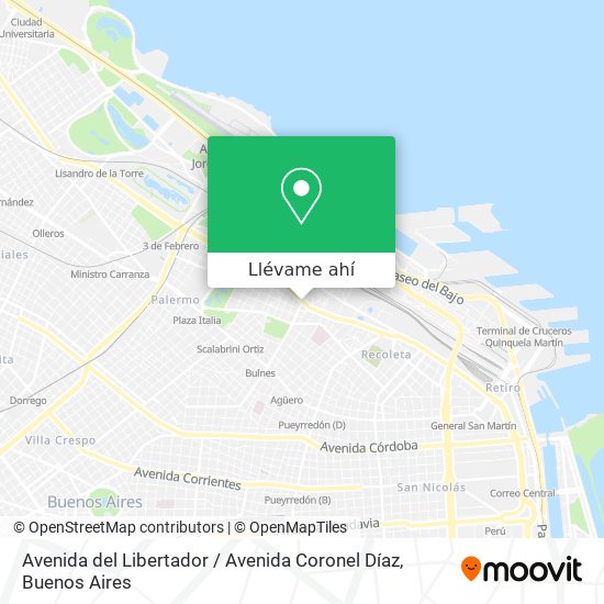 Mapa de Avenida del Libertador / Avenida Coronel Díaz