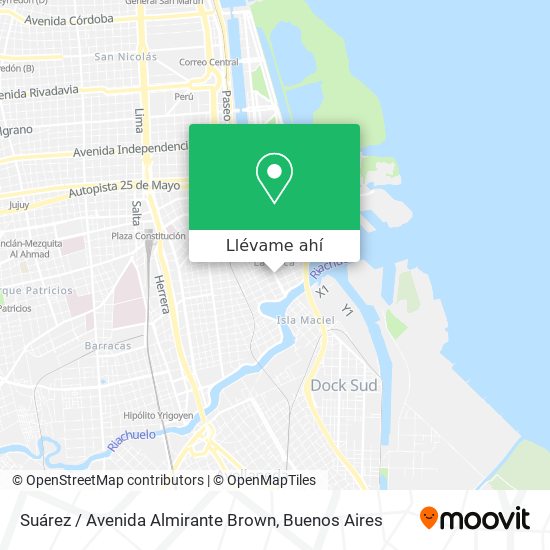 Mapa de Suárez / Avenida Almirante Brown