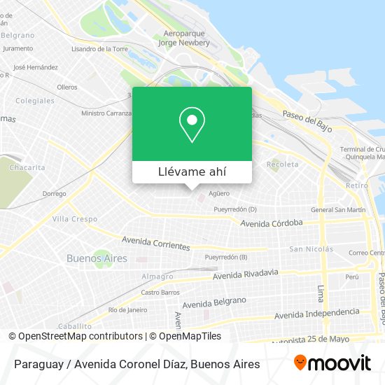 Mapa de Paraguay / Avenida Coronel Díaz