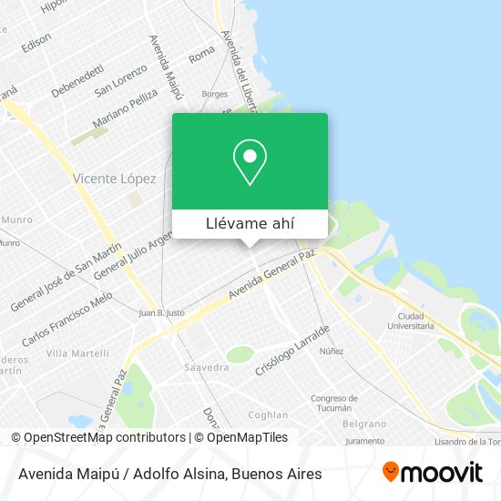 Mapa de Avenida Maipú / Adolfo Alsina