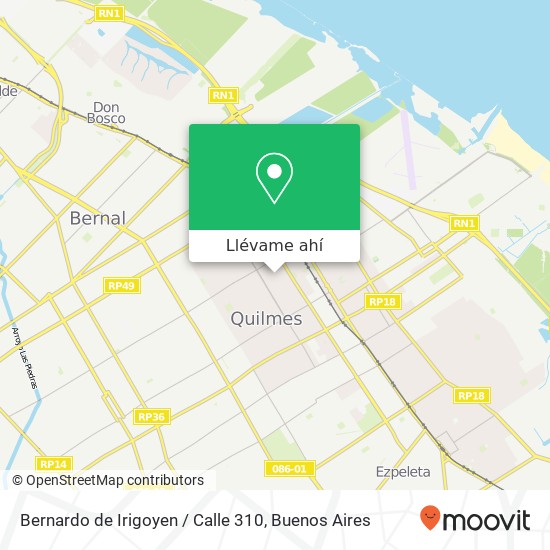 Mapa de Bernardo de Irigoyen / Calle 310