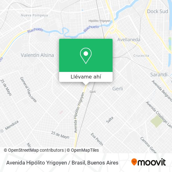 Mapa de Avenida Hipólito Yrigoyen / Brasil