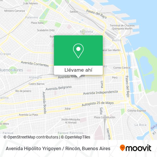 Mapa de Avenida Hipólito Yrigoyen / Rincón