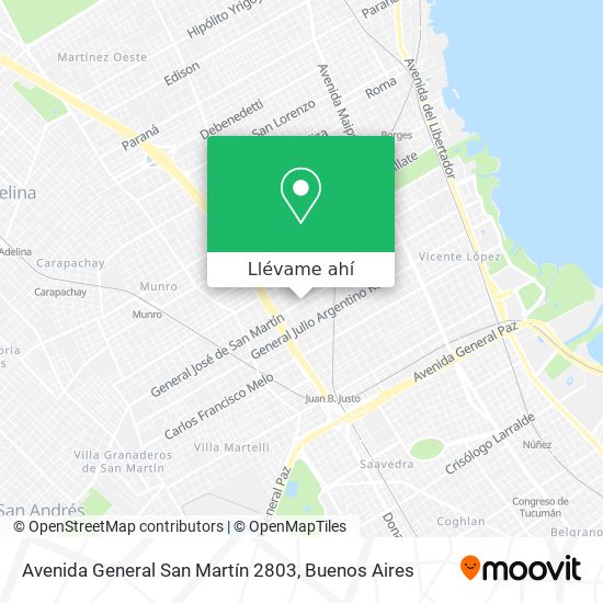 Mapa de Avenida General San Martín 2803