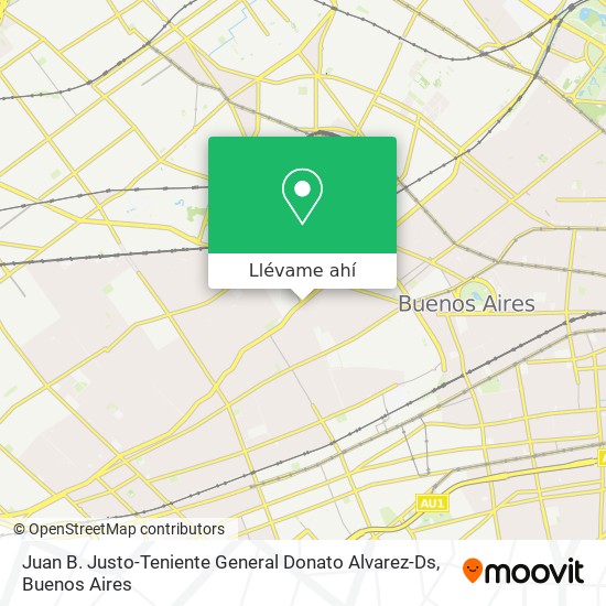 Mapa de Juan B. Justo-Teniente General Donato Alvarez-Ds
