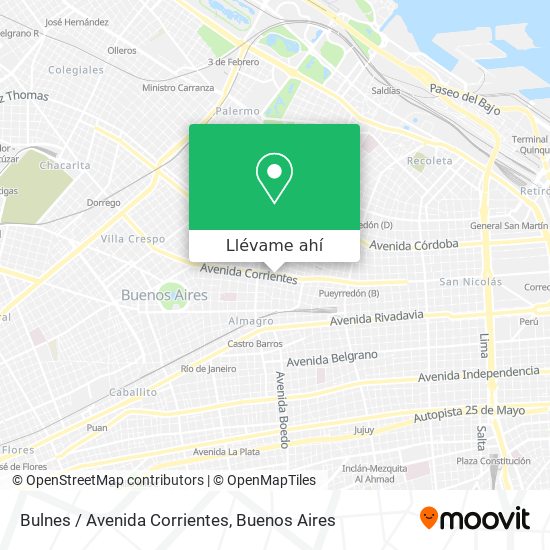 Mapa de Bulnes / Avenida Corrientes