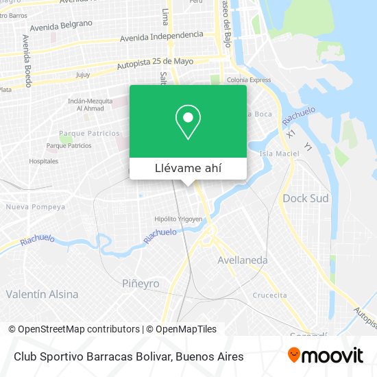 Mapa de Club Sportivo Barracas Bolivar