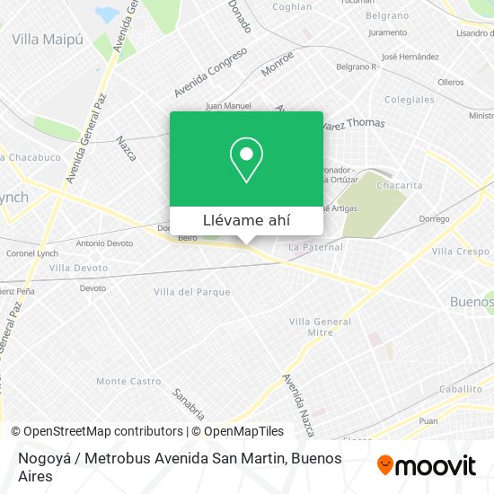 Mapa de Nogoyá / Metrobus Avenida San Martin