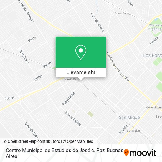 Mapa de Centro Municipal de Estudios de José c. Paz