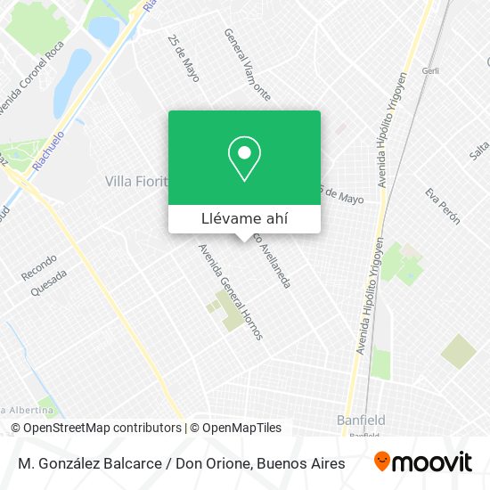 Mapa de M. González Balcarce / Don Orione