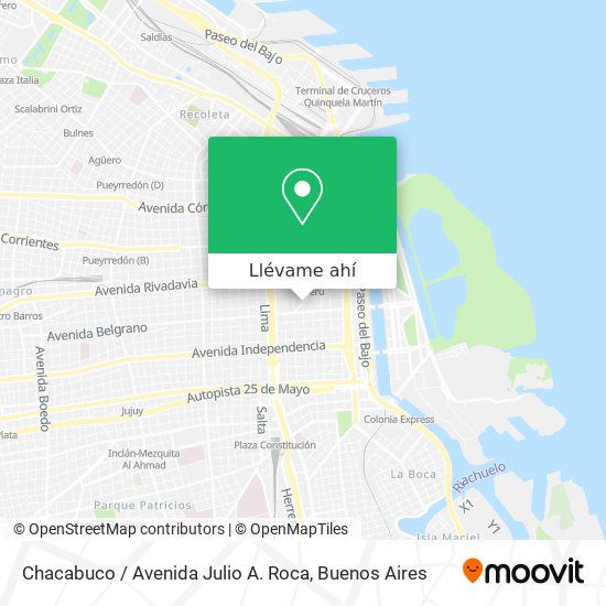 Mapa de Chacabuco / Avenida Julio A. Roca