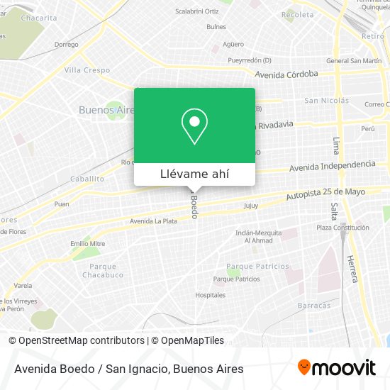 Mapa de Avenida Boedo / San Ignacio