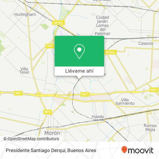 Mapa de Presidente Santiago Derqui