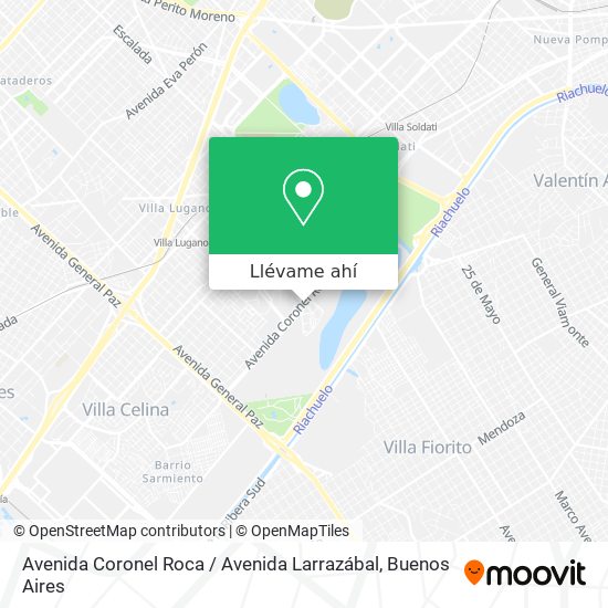 Mapa de Avenida Coronel Roca / Avenida Larrazábal