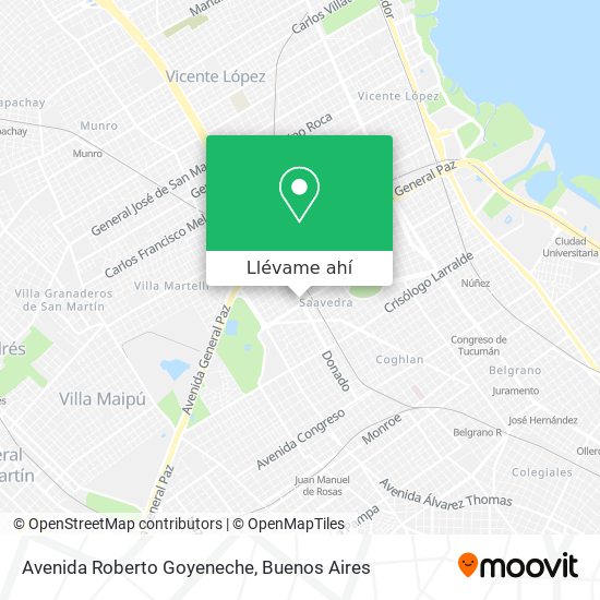 Mapa de Avenida Roberto Goyeneche