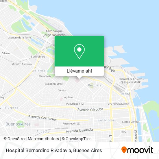 Mapa de Hospital Bernardino Rivadavia