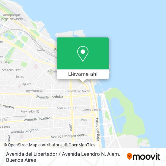Mapa de Avenida del Libertador / Avenida Leandro N. Alem