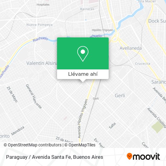 Mapa de Paraguay / Avenida Santa Fe