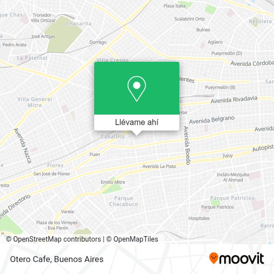 Cómo llegar a Otero Cafe en Distrito Federal en Colectivo, Subte o Tren?