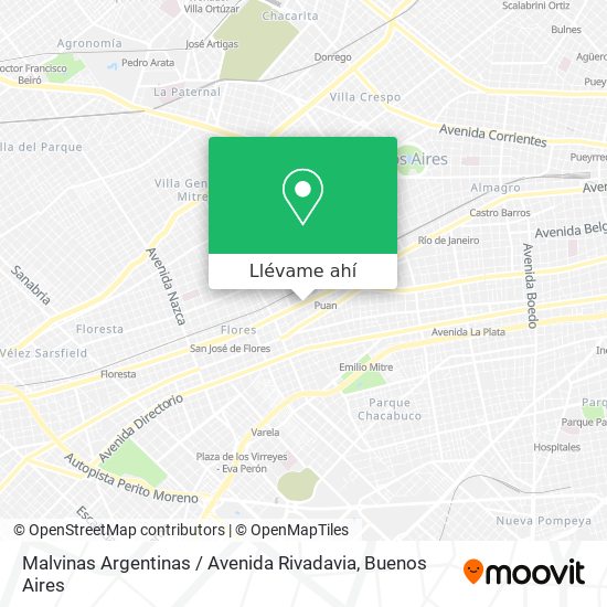Mapa de Malvinas Argentinas / Avenida Rivadavia