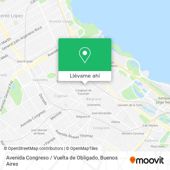 Mapa de Avenida Congreso / Vuelta de Obligado