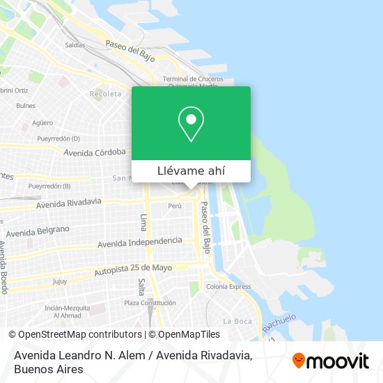 Mapa de Avenida Leandro N. Alem / Avenida Rivadavia
