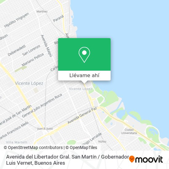 Mapa de Avenida del Libertador Gral. San Martín / Gobernador Luis Vernet