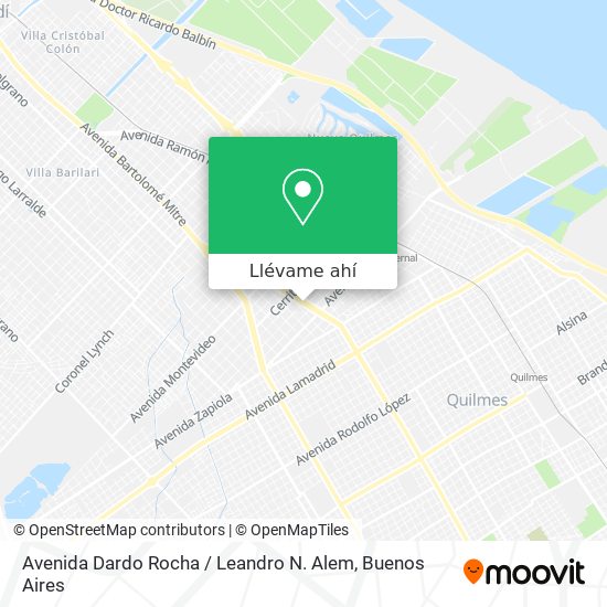 Mapa de Avenida Dardo Rocha / Leandro N. Alem
