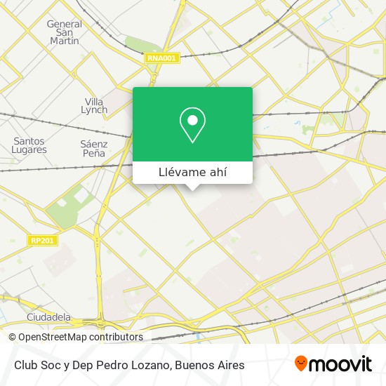 Mapa de Club Soc y Dep Pedro Lozano