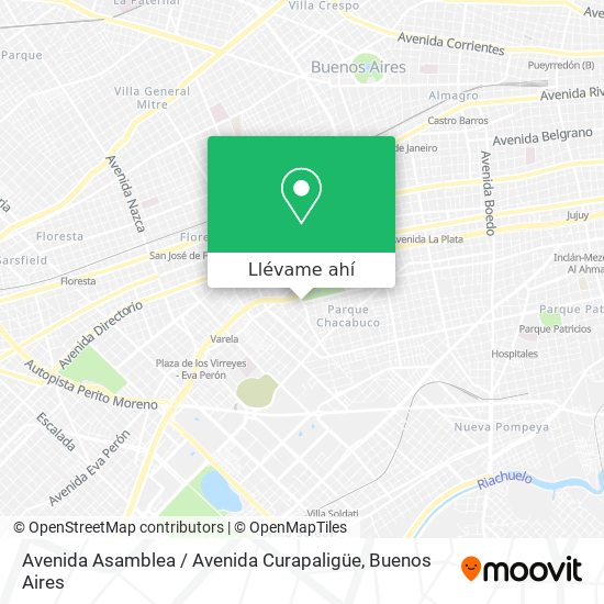 Mapa de Avenida Asamblea / Avenida Curapaligüe