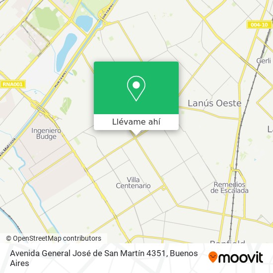 Mapa de Avenida General José de San Martín 4351