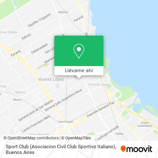 Mapa de Sport Club (Asociacion Civil Club Sportivo Italiano)