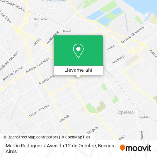 Mapa de Martín Rodríguez / Avenida 12 de Octubre