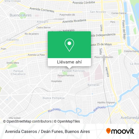 Mapa de Avenida Caseros / Deán Funes
