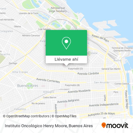 Mapa de Instituto Oncológico Henry Moore