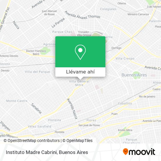 Mapa de Instituto Madre Cabrini