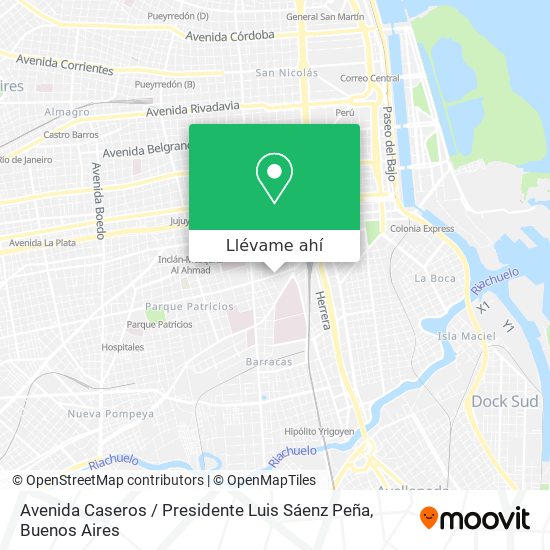 Mapa de Avenida Caseros / Presidente Luis Sáenz Peña