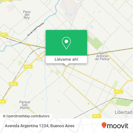 Mapa de Avenida Argentina 1234