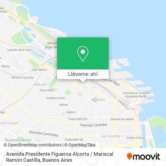 Mapa de Avenida Presidente Figueroa Alcorta / Mariscal Ramón Castilla