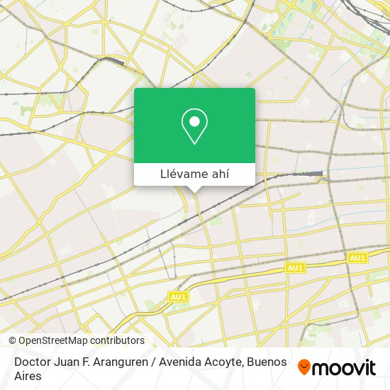 Mapa de Doctor Juan F. Aranguren / Avenida Acoyte