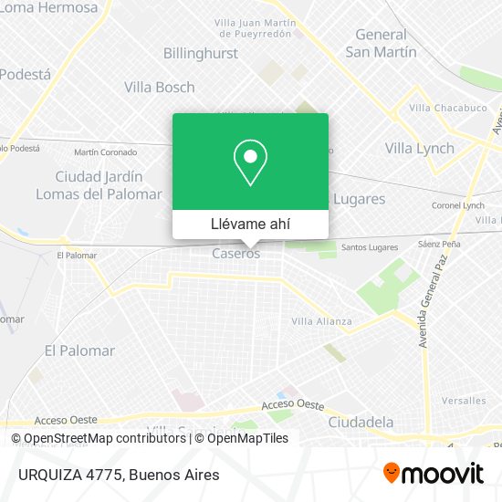 Mapa de URQUIZA 4775