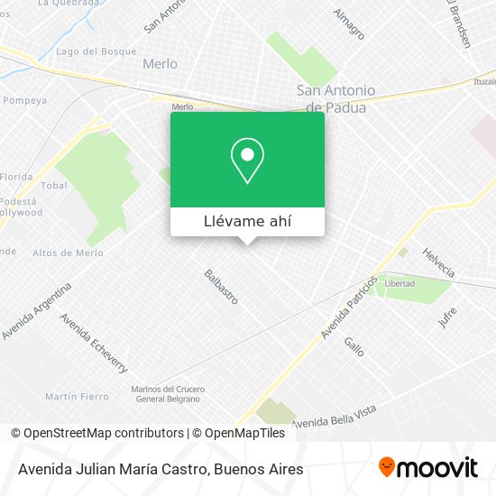 Mapa de Avenida Julian María Castro