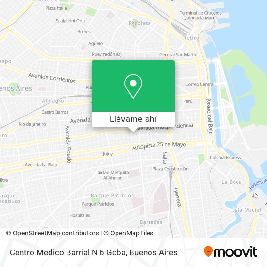 Mapa de Centro Medico Barrial N 6 Gcba