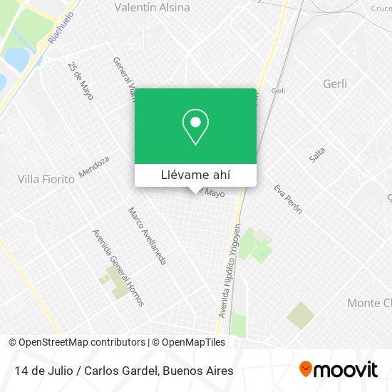 Mapa de 14 de Julio / Carlos Gardel