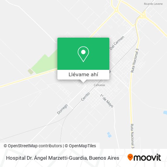 Mapa de Hospital Dr. Ángel Marzetti-Guardia